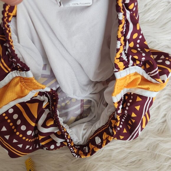 Varsity Athletic Running Shorts Womens XS Chevron Polka Dot Vented Lined - Picture 7 of 8